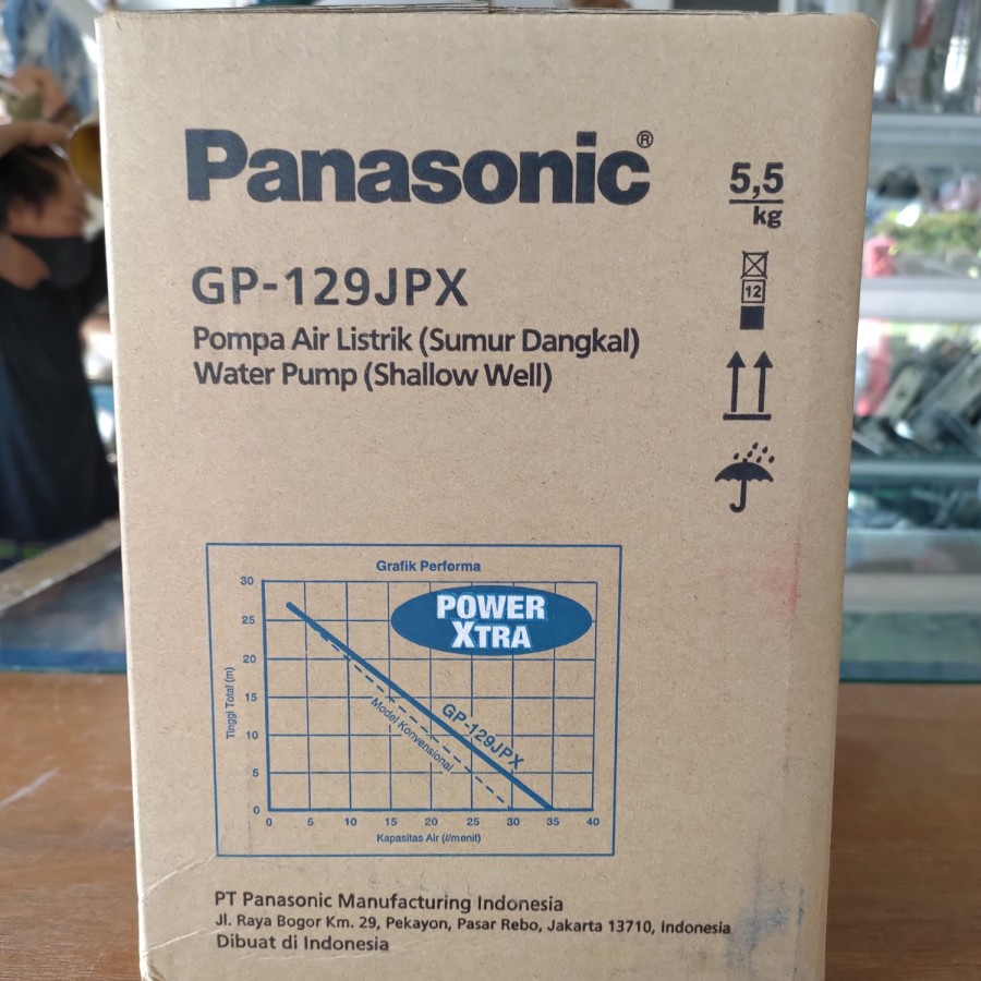 POMPA AIR PANASONIC GP129JPX GP 129 JPX MANUAL 125W 125 WATT SUMUR DANGKAL NON AUTO