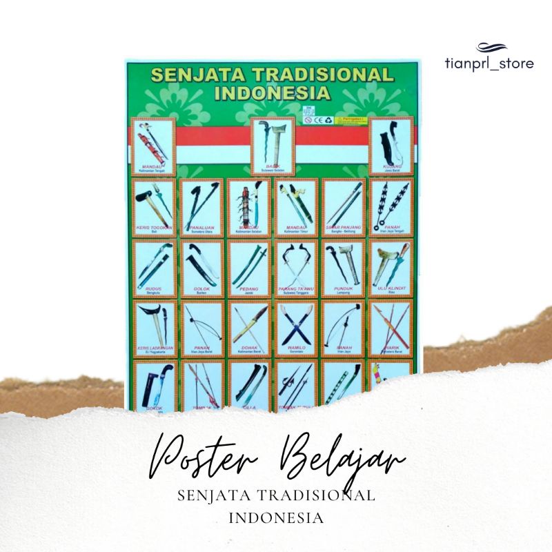 

POSTER BELAJAR MENGENAL SENJATA TRADISIONAL INDONESIA