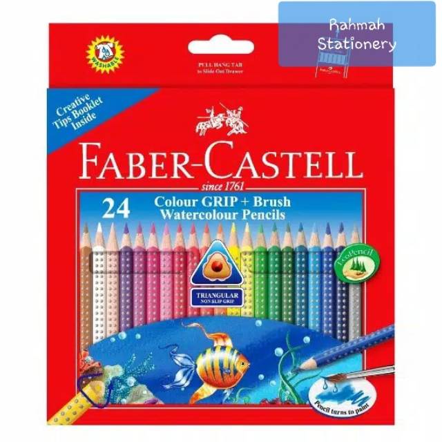 Pensil warna 24 / Colour grip watercolour pencils 24 warna faber castell