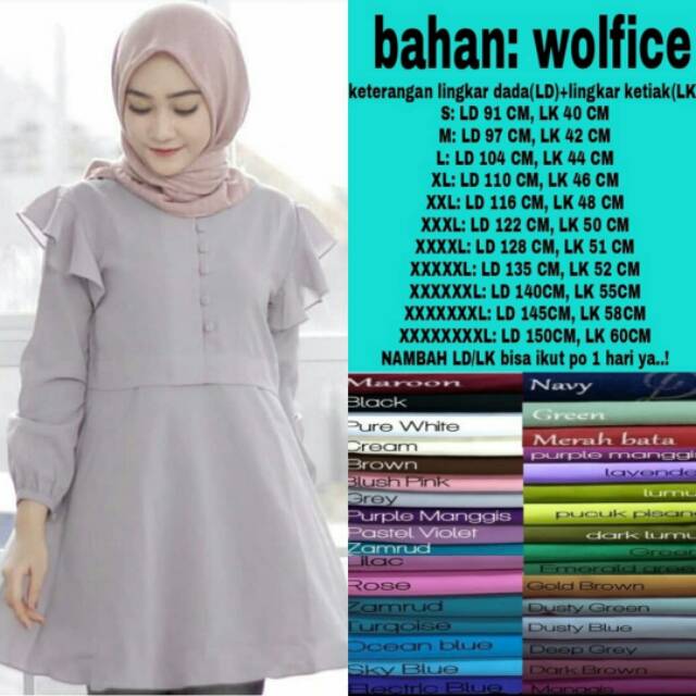 Sohu blouse wanita busui jumbo bigsize ld 150