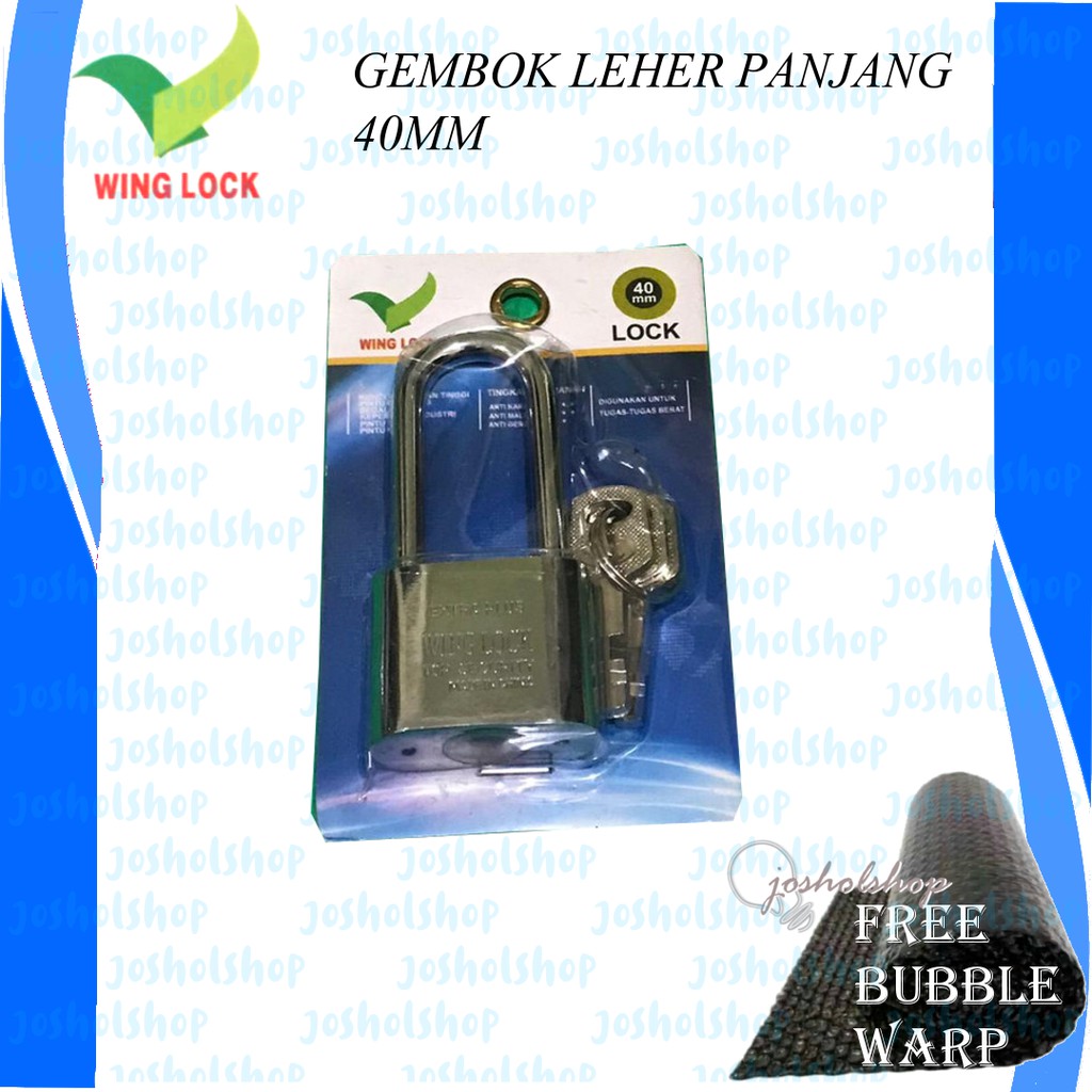 Winglock Gembok Leher Panjang 40MM WL-L4040