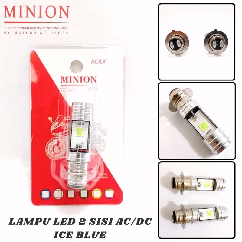 lampu depan 2led Ac-dc tanpa ubah arus(nyala lampuice blue)