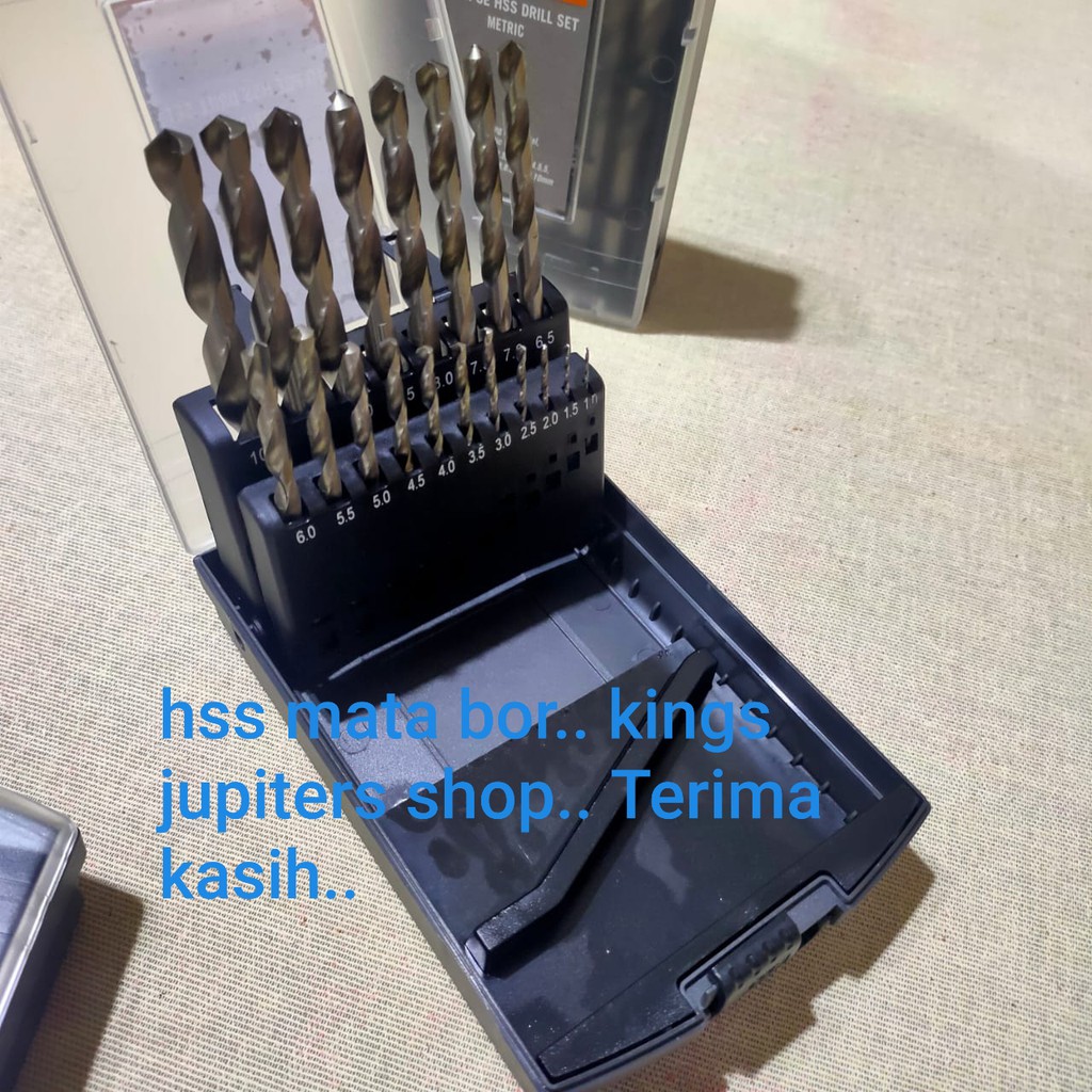 HSS MATA BOR BESI JLD 1MM SD 10MM 19PC JLD MATA BOR BESI KAYU JLD MATA BOR HSS JLD MATA BOR BESI HSS