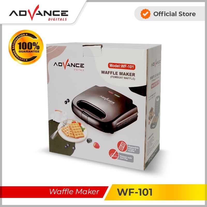 READY STOCK ADVANCE WAFFLE MAKER PEMANGGANG ROTI WAFFLE 2 LAPIS WF-101 | Garansi 1 Tahun