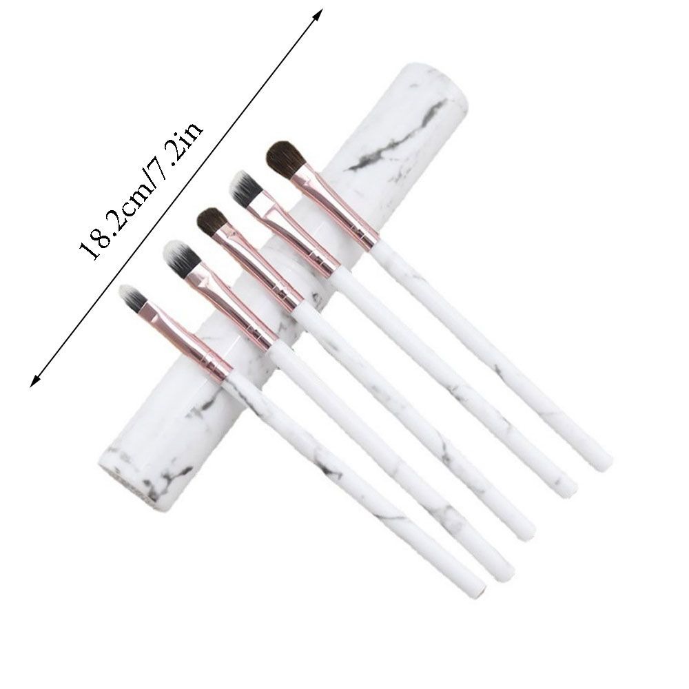 5pcs / Set Brush Makeup Portable Untuk Eyeshadow / Alis / Bulu Mata / Foundation / Bedak