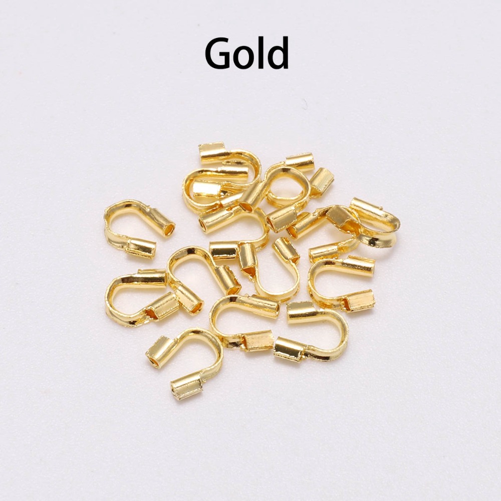 100pcs / Lot Pelindung Kawat Bentuk U Ukuran 4.5x4mm Untuk Membuat Perhiasan