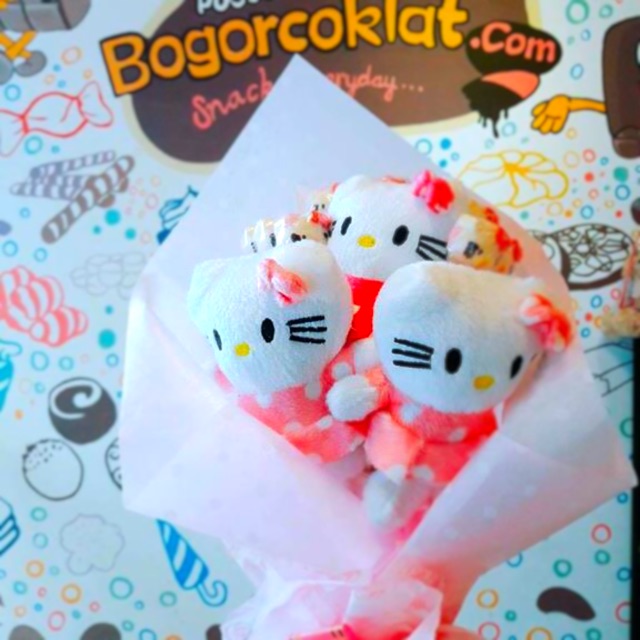 

Buket Hellokitty Boneka dan coklat