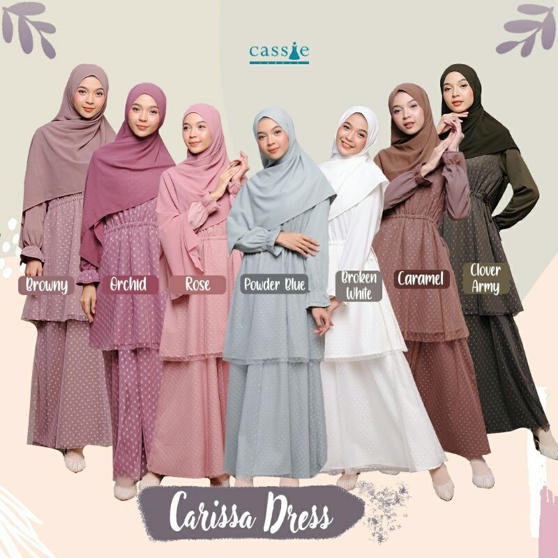 gamis baju pakaian wanita tetbaru trendy modern kondangan resepsi cassie carissa