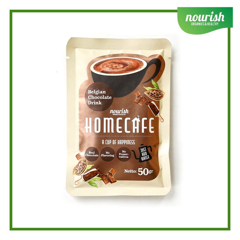 Homecafe Belgian Chocolate Drink, Minuman Siap Seduh 50gr