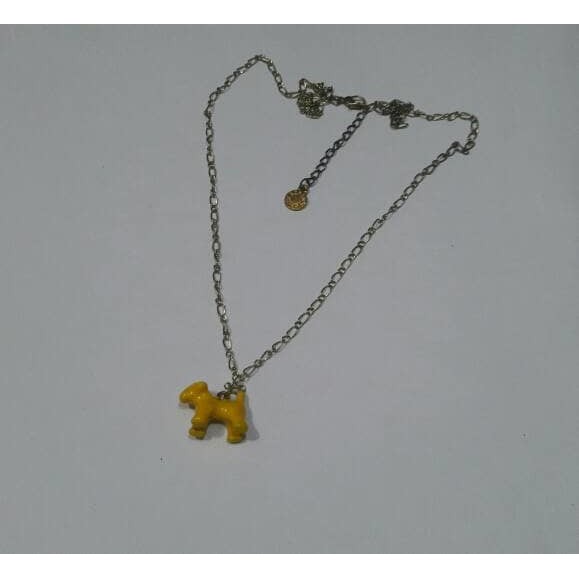 Dijual Kalung Rantai Liontin Anjing Kuning Kecil Berkualitas
