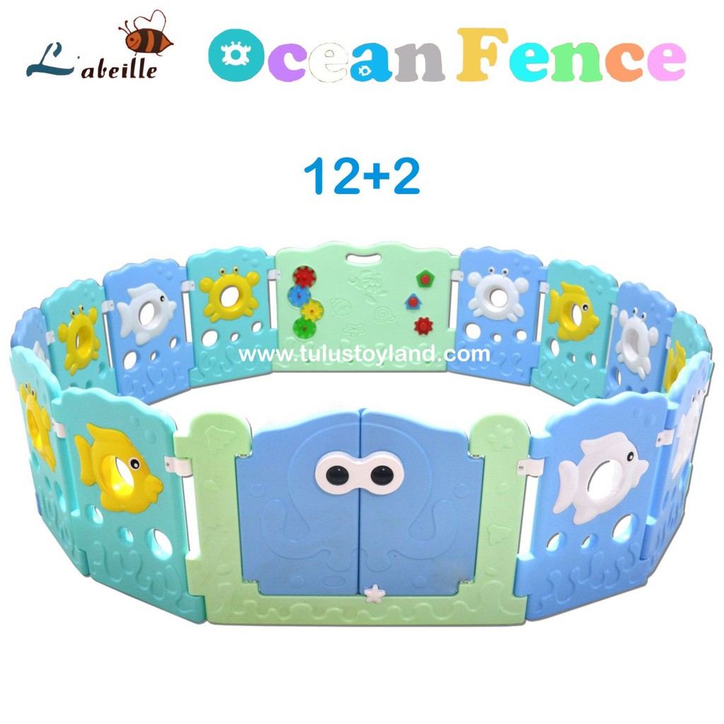 Pagar Bayi Labeille Ocean Fence 12 plus 2 Pagar Bermain Pengaman Anak playard playpen