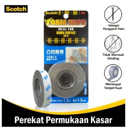 3M Scotch Double Tape Super Strong for Rough Surface 3M KH-12