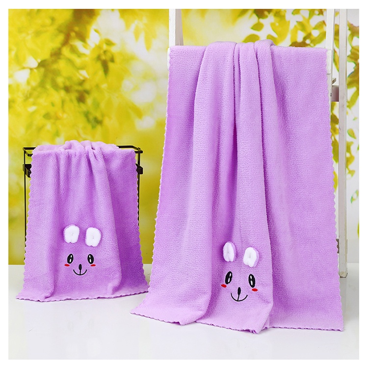 (COD) handuk lucu mandi &amp; Handuk wajah hadiah 1 set 2pcs handuk kelinci cotton towel import murah 2in1