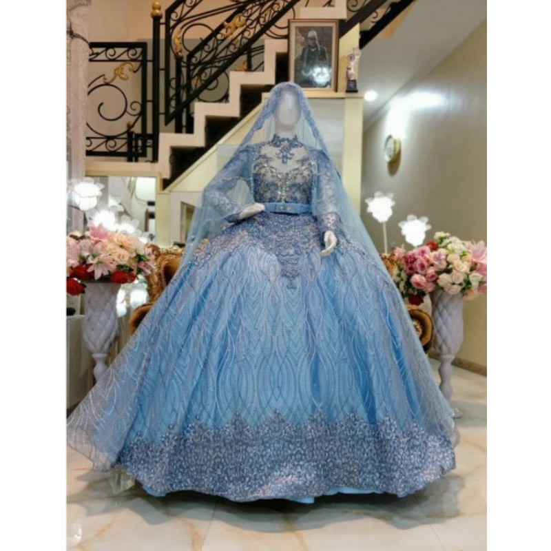 GAUN  BARBIE BEREKOR MODERN /GAUN PENGANTIN /GAUN