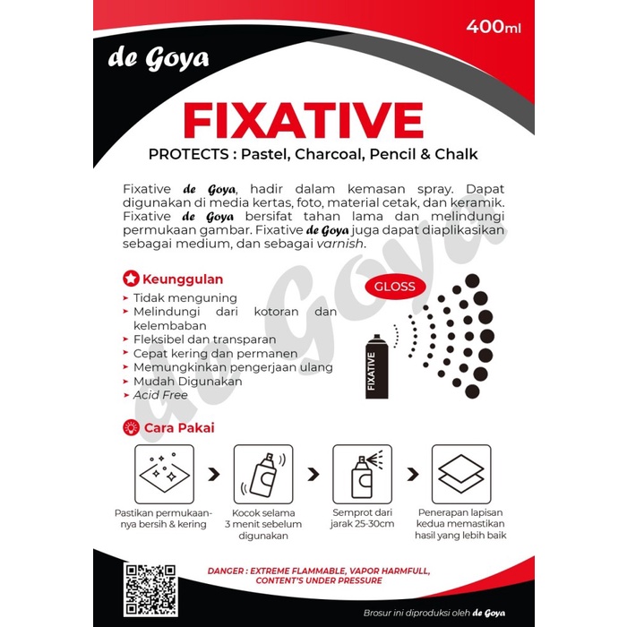 

De goya fixative workable spray 400ml