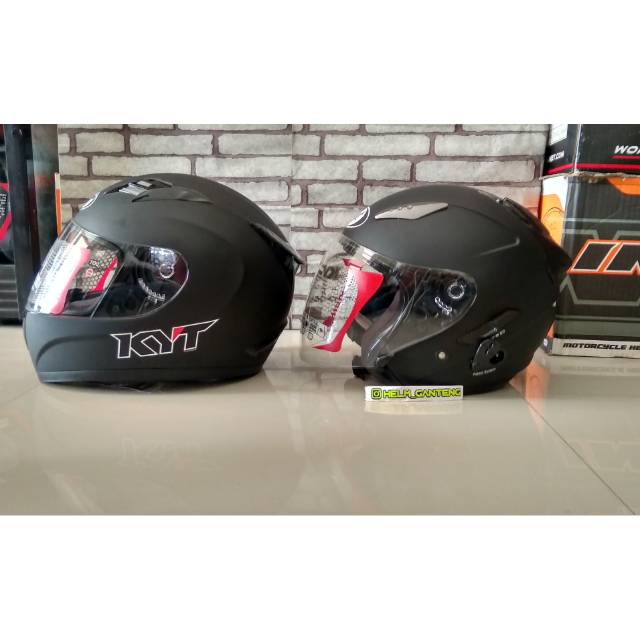 kyt couple r10 & galaxy slide polos black doff