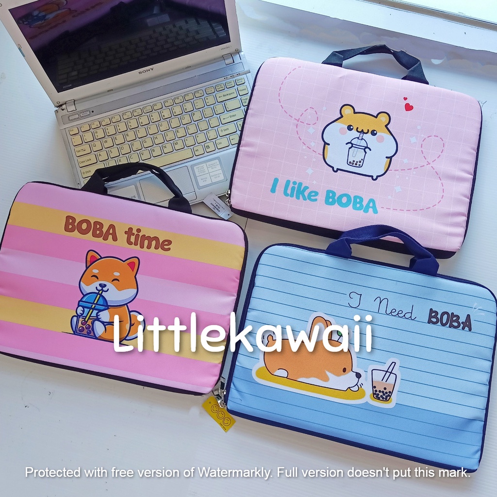 LK/Tas Laptop Case Boba Animal Mix 14 Inch