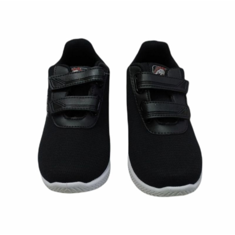 sepatu anak sekolah sepatu sneaker full hitam polos  TK SD