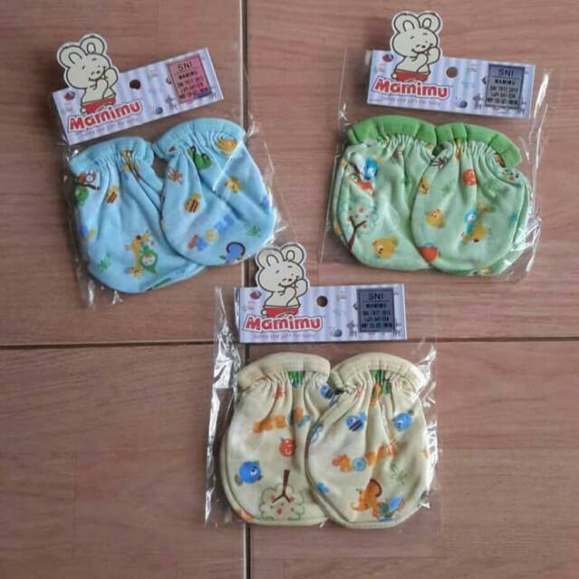 1 set sarung tangan dan kaki bayi Mamimu