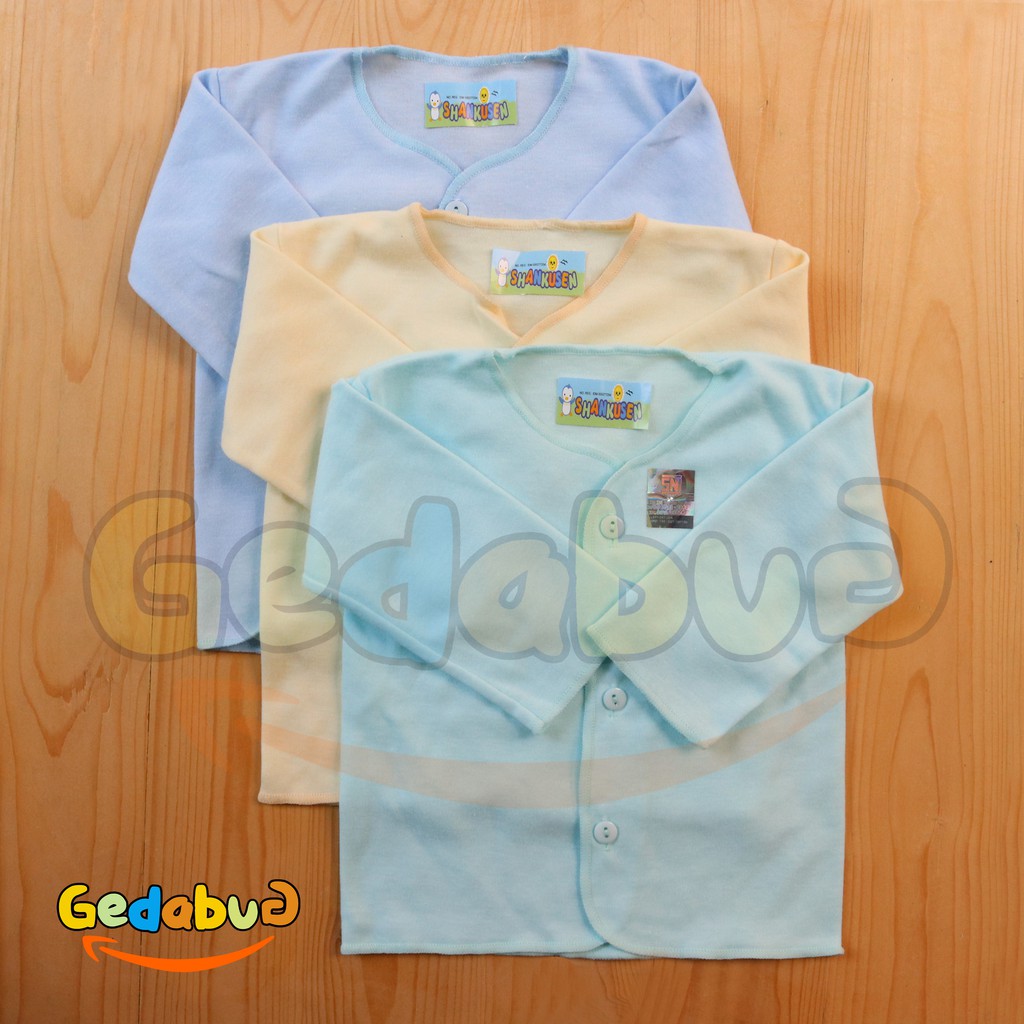 6pc - Baju Shankusen Panjang Polos | Perlengkapan Pakaian Bayi New Born