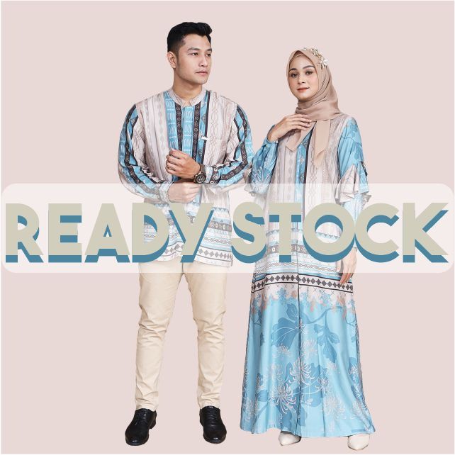 READY STOCK Rinjani Family Set Ethnic Blue MOM &amp; DAD