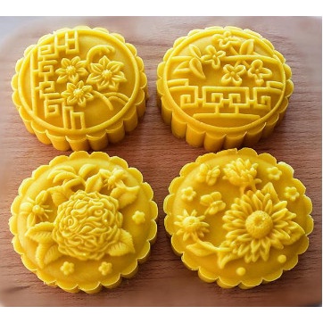 MC-150 Cetakan Mooncake Motif Flower Mixed 2