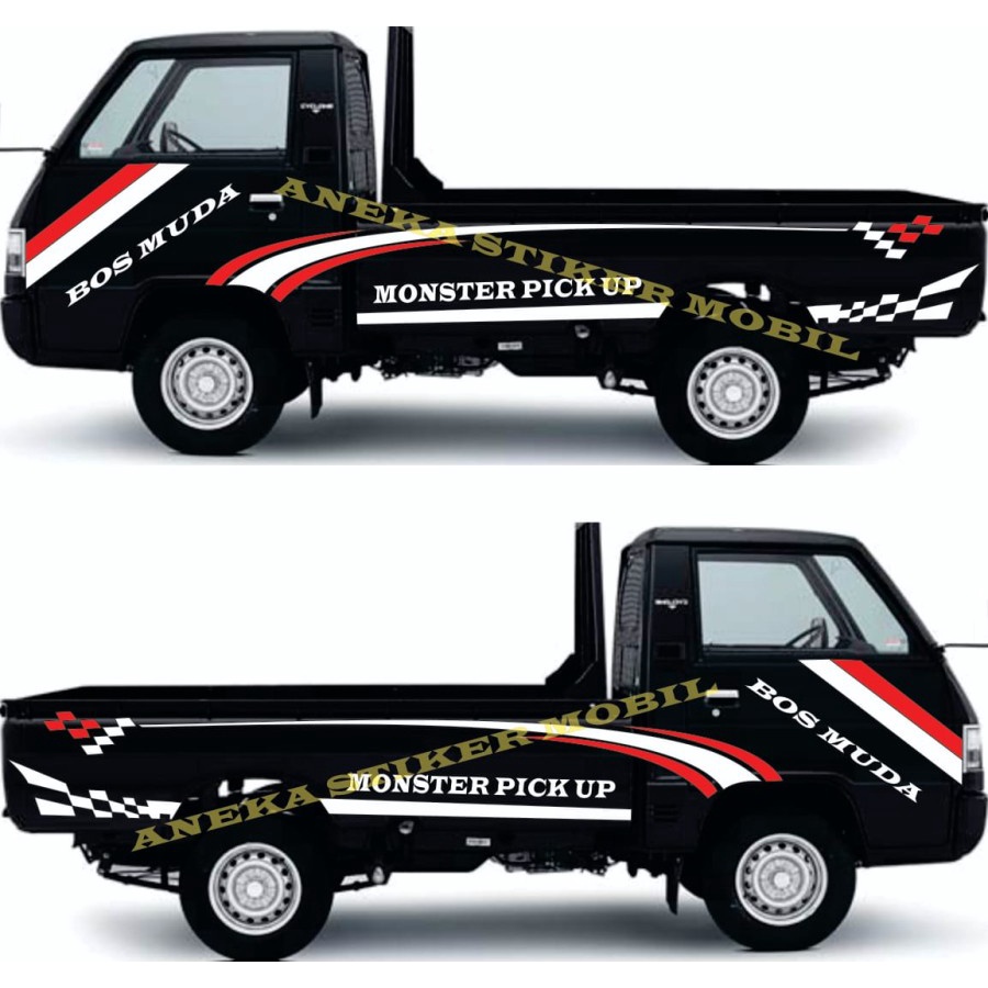 Stiker Cutting Mobil Pick Up Stiker Striping Body Samping Mobil Pick Up stiker Mobil Pick Up L300 Co