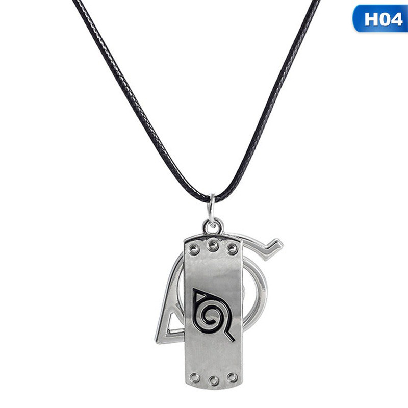 Fancyqube Naruto Red Cloud Pendant Necklace Leaf Symbol Logo Pendant Necklaces