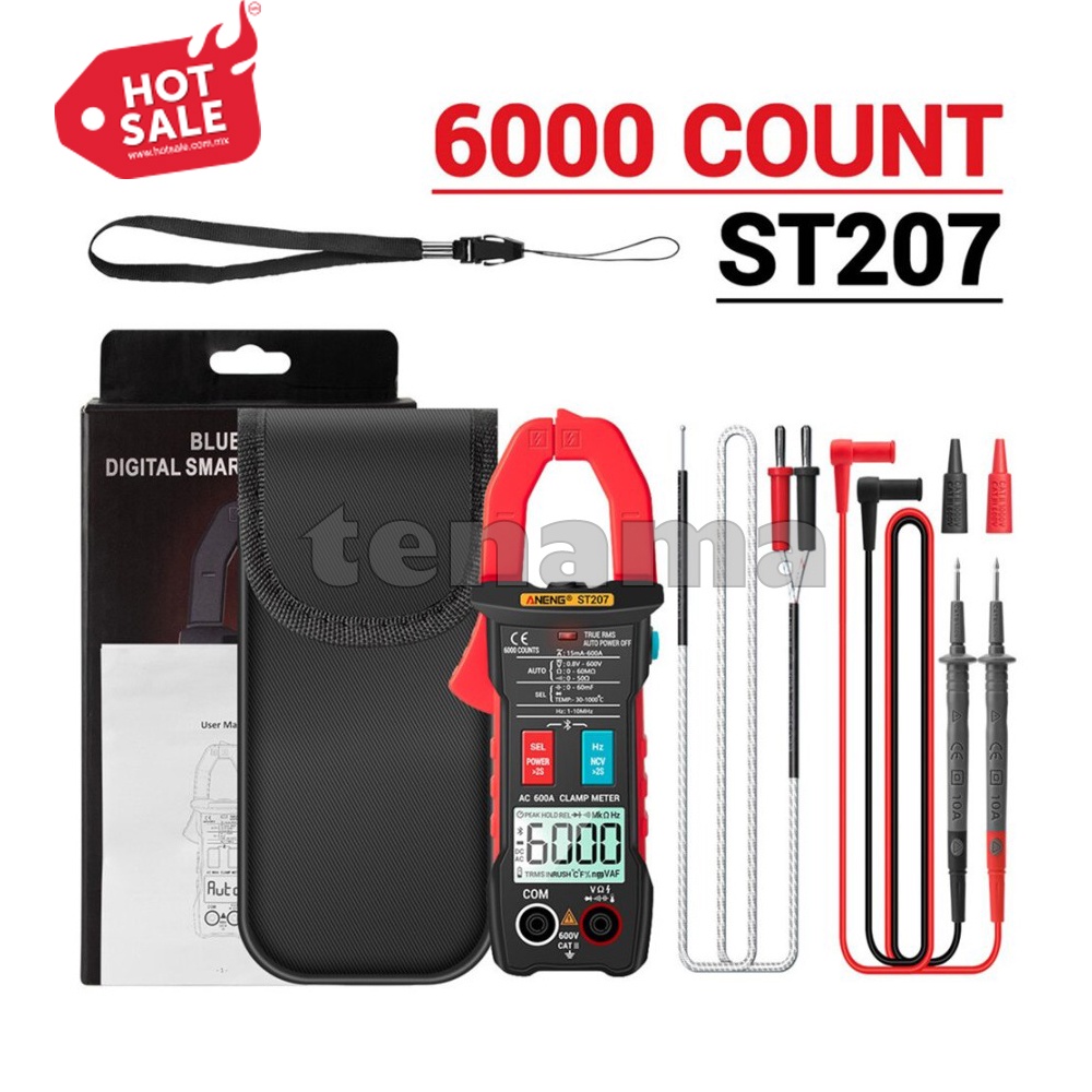 ANENG ST207 Bluetooth Digital Smart Clamp Multimeter Tang Ampere Clamp