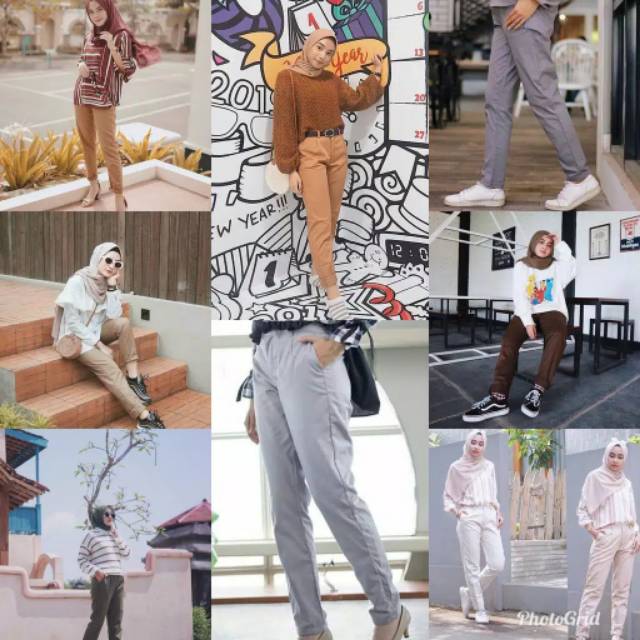 CELENA BAGGY PANTS CANTIK MURAH