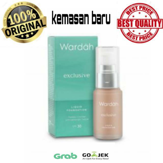 Jual WARDAH EXCLUSIVE FOUNDATION LIQUID ORIGINAL / Wardah alas bedak