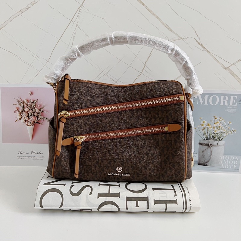 Tas MK original - Michael kors lorimer medium in signature brown