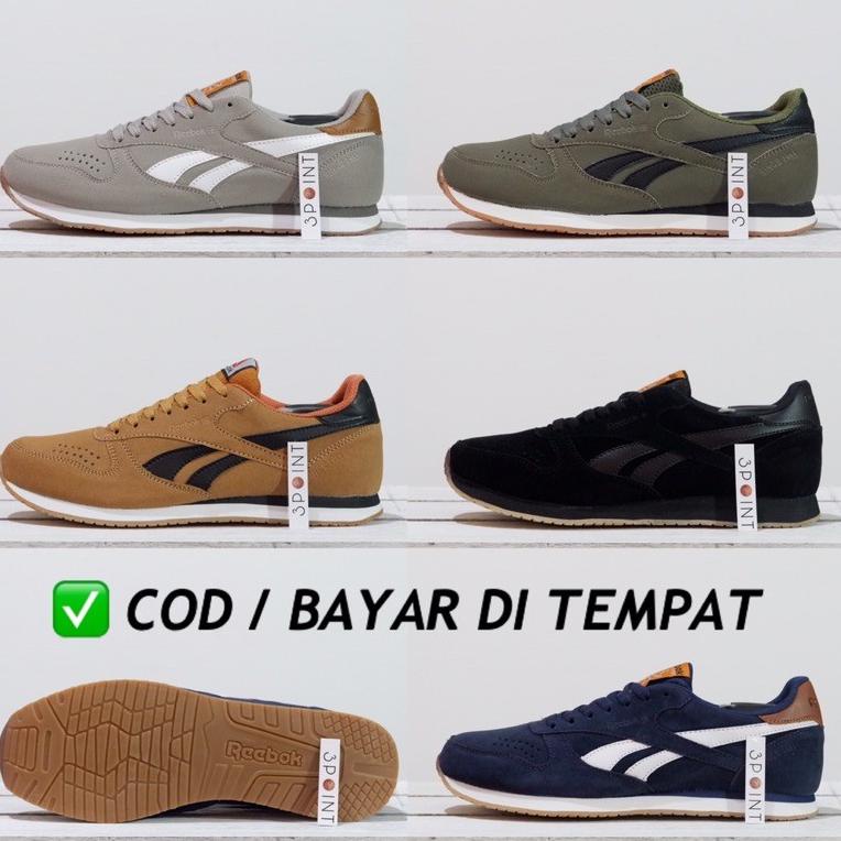 [PRODUK KTLHF] Sepatu Sekolah Running Olahraga Senam Volly Voli Reebok Rebook Full Black navy red gr