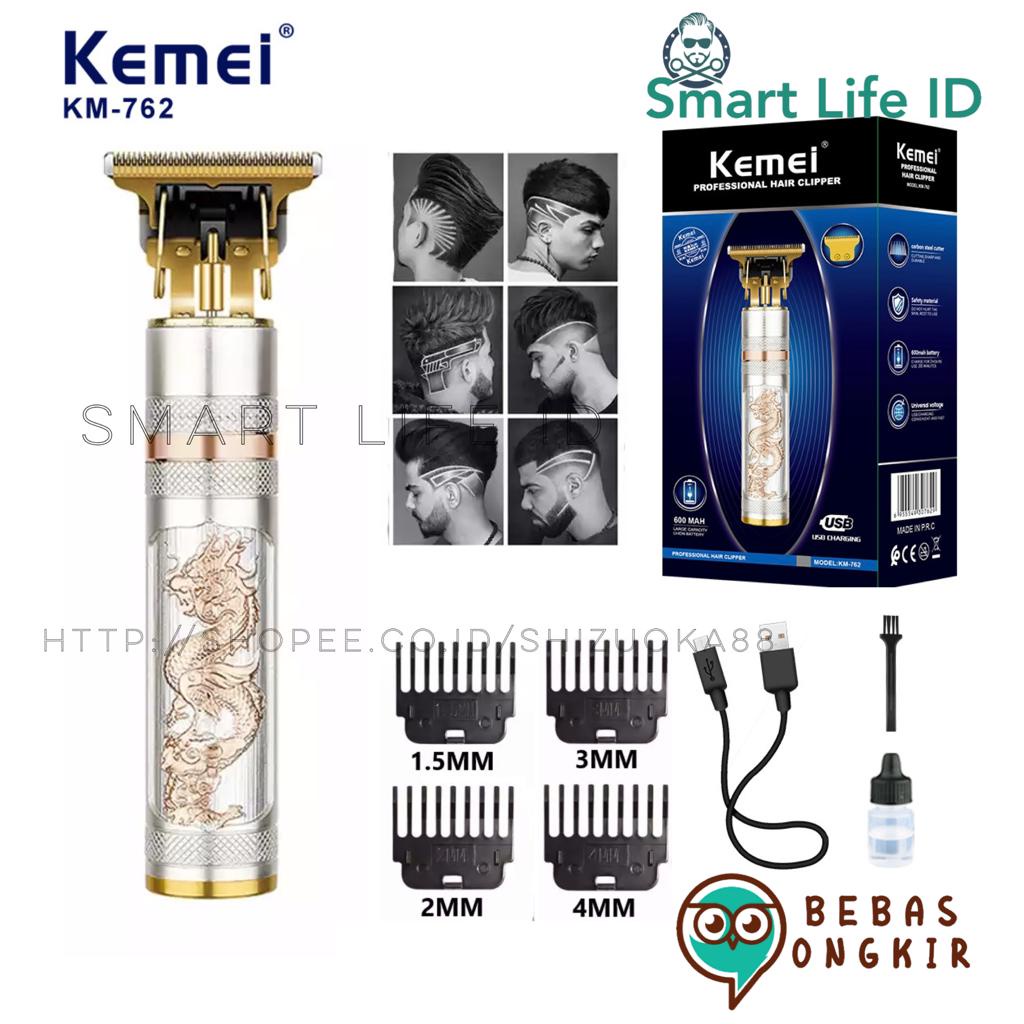 Kemei Alat Cukur Rambut KM 762 Hair Clipper Professional Barber Trimmer Detailer Elektrik Cukuran KM 762