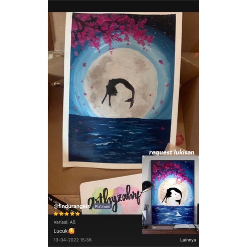 

Custom Lukisan Media Watercolor Paper A6 & A5 Handmade Joki Gambar Lukisan