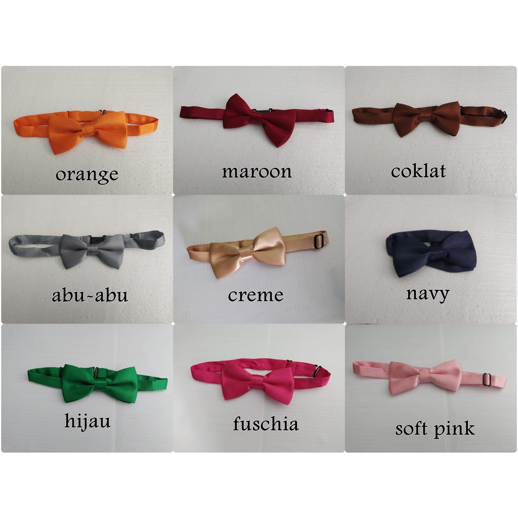 Dasi Kupu Kupu Anak Bahan Satin Bowtie Bow Tie