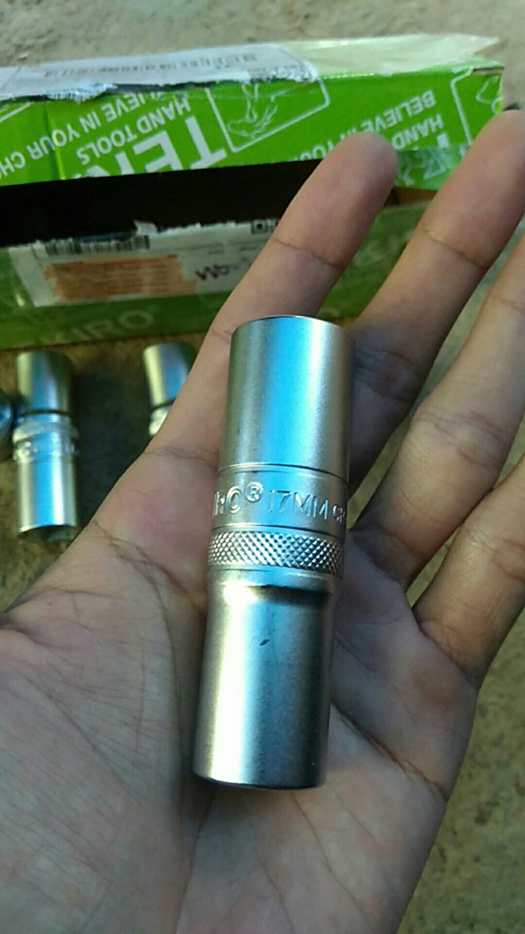 Tekiro Deepwall 17mm 1/2inch 6pt Kunci Sock Mata Socket Original