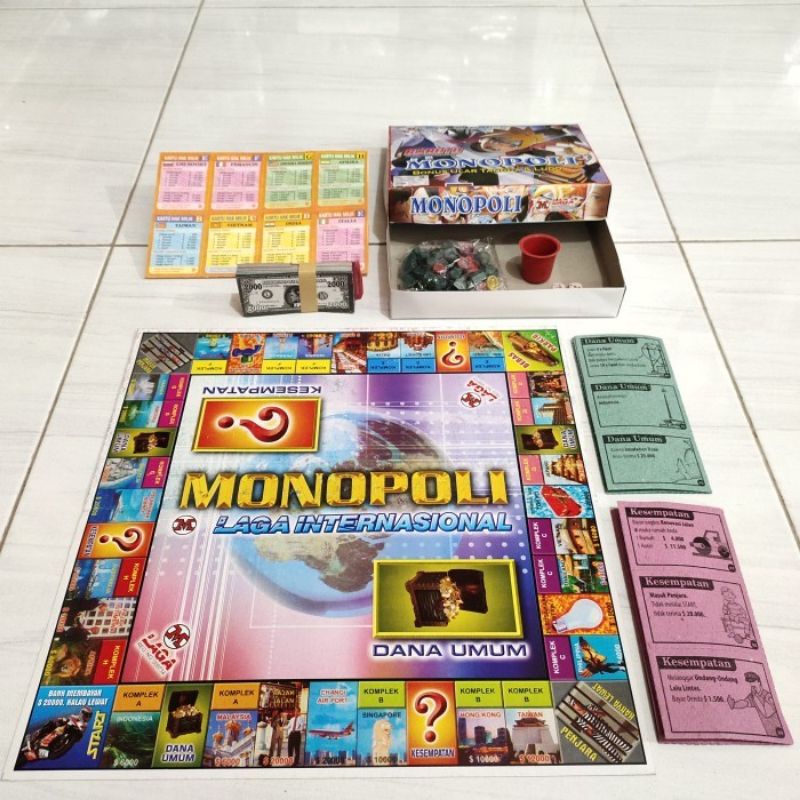 Mainan Monopoli Internasional Murah Family Board Game Ular Tangga Anak