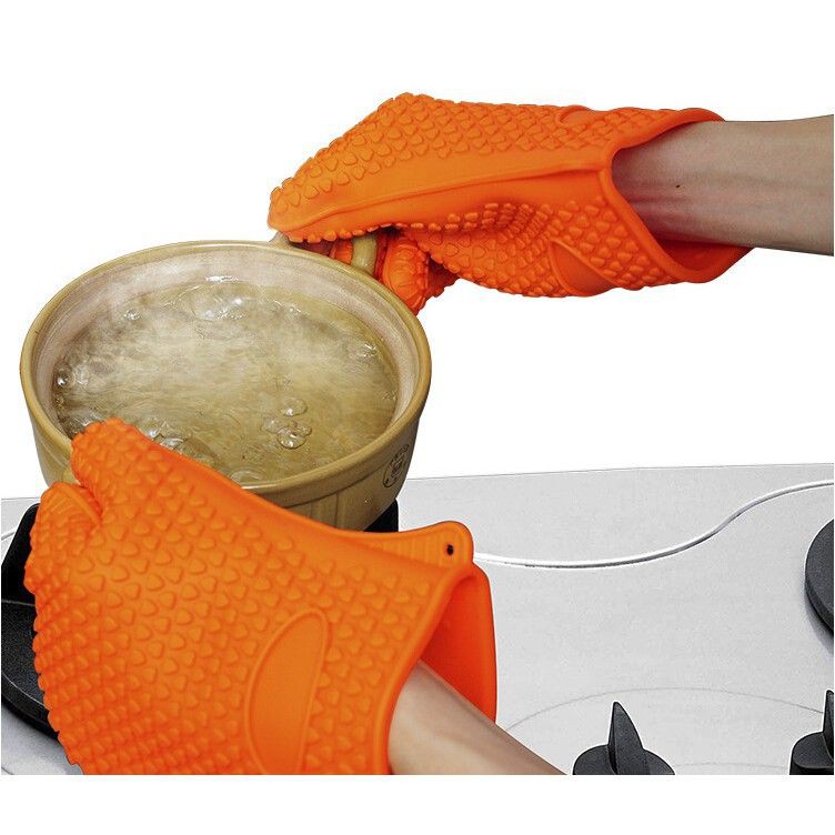 Sarung Tangan Silikon Tebal / Sarung Oven Anti Selip / Non Slip Thick Silicone Gloves