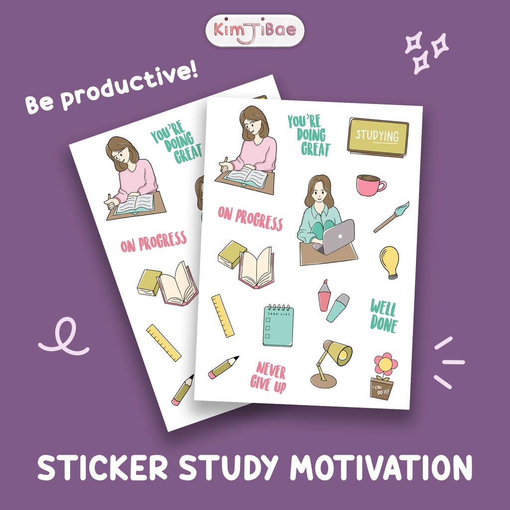

Stiker Motivasi Produktif, Motivasi Belajar, Aesthetic Sticker