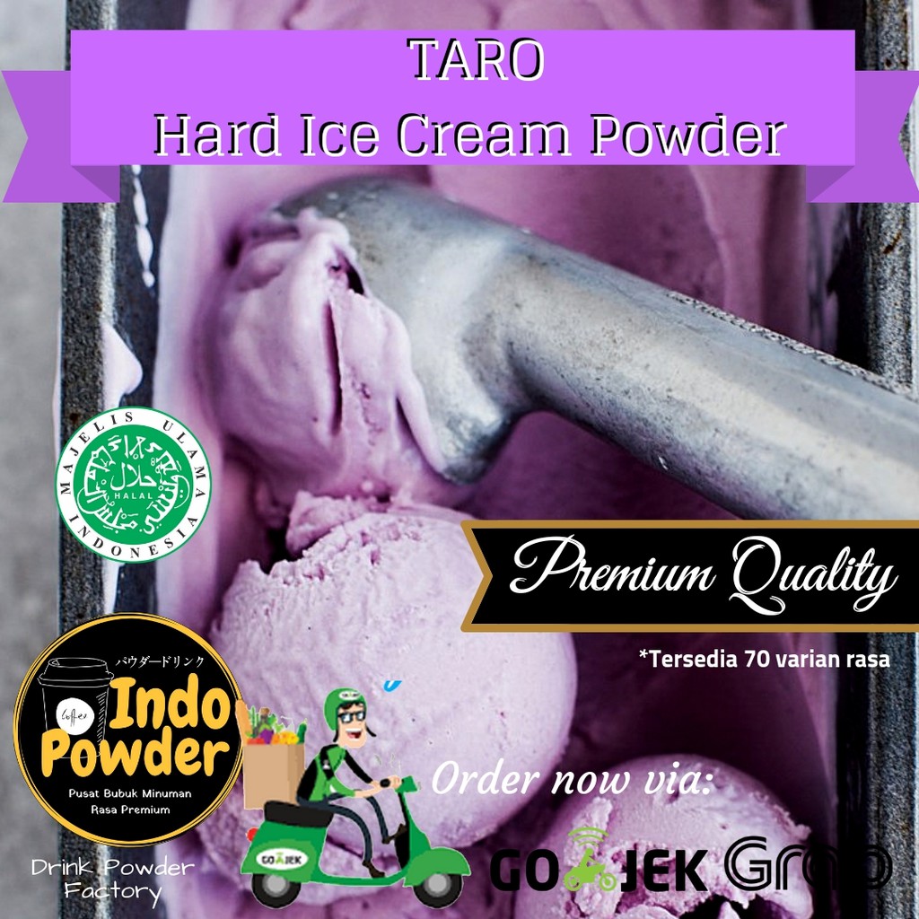 Taro HARD ICE CREAM Powder 1Kg - Bubuk Ice Cream Taro 1Kg