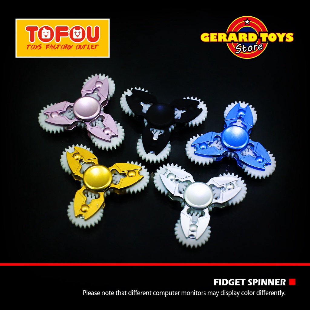 Mainan Fidget Spinner Plastik Tri Gear Kepiting MURAH BANGET