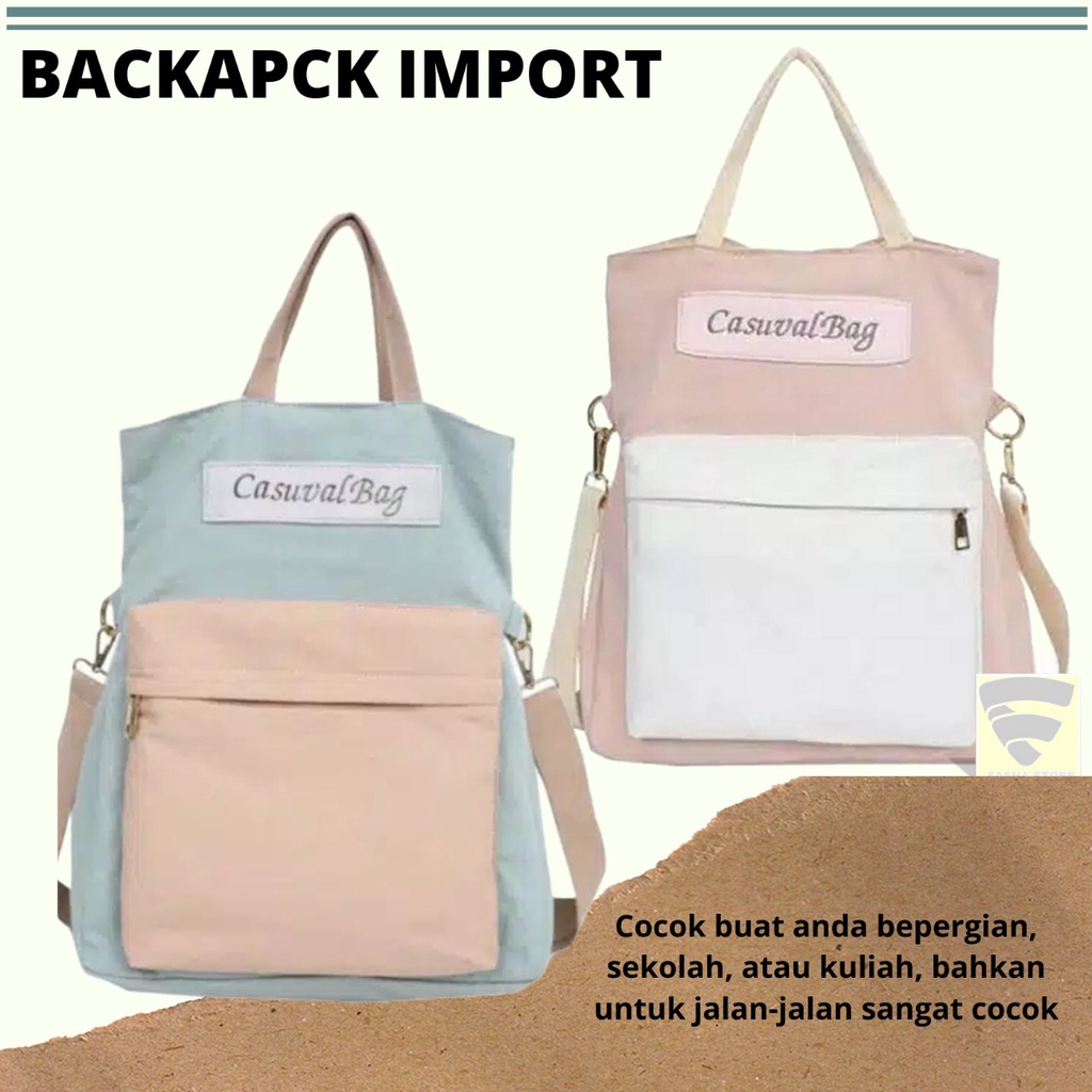 Terbaru Casual Backapck Tas Ransel Backpack 2in1