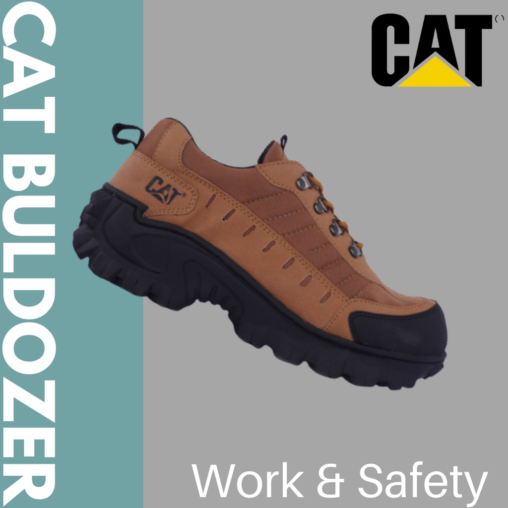 Sepatu Safety Boots Pria Caterpillar Buldozer TAN Boot Pendek Sefty Septi Kerja Proyek Touring Biker