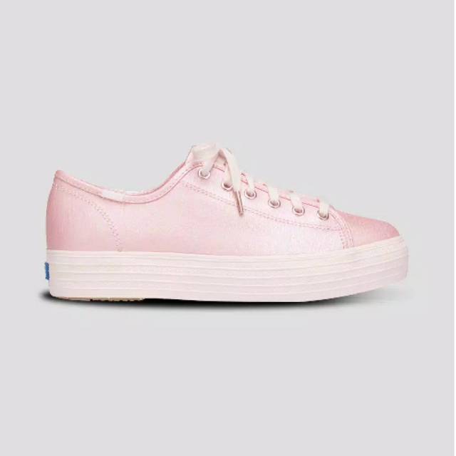 Sepatu keds triple kick shimmer canvas pink (WF61312)