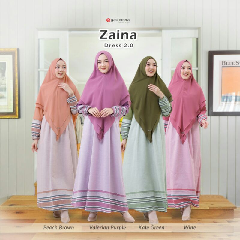 Zaina gamis katun toyobo ori/gamis busui  syari yasmeera