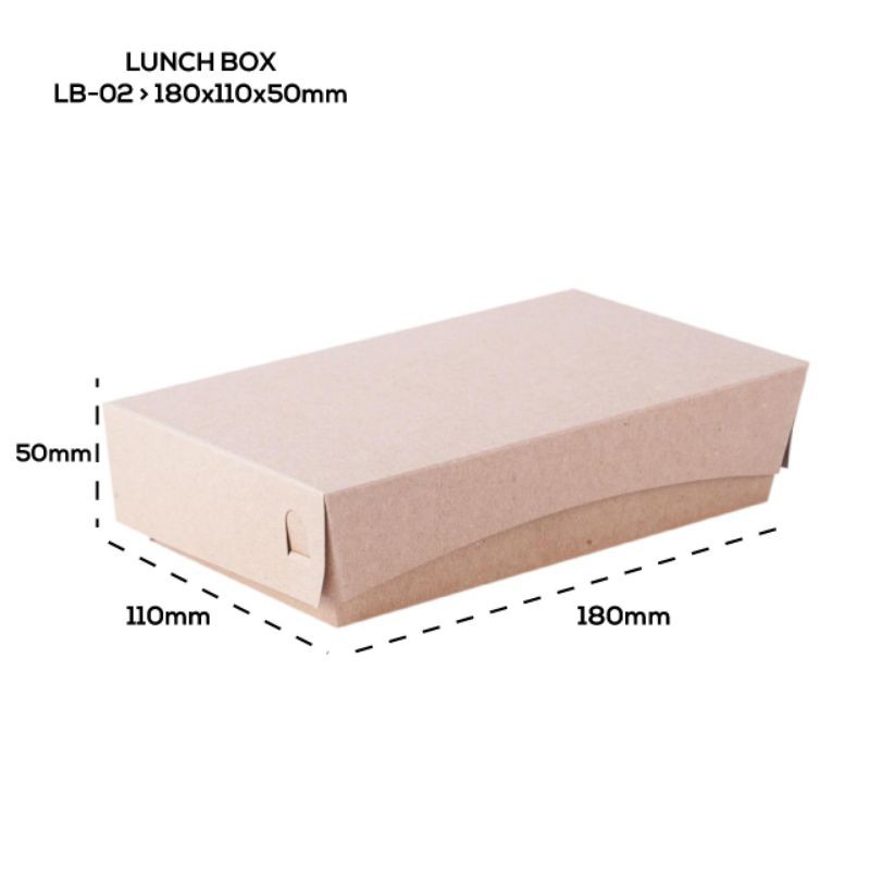 Paper Lunch Box Large Tebal 325 Gsm (LB2K4-18X11X5 Cm)