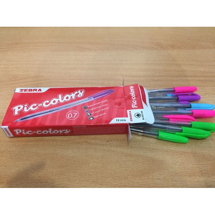 

SUPER SALE Pen ZEBRA PICCOLO Pulpen Ballpoint 0.7 HITAM / PIC-COLORS PERLUSIN