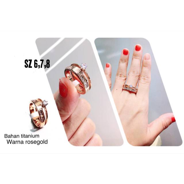 Cincin MK | Cincin Titanium Anti Karat | Cincin wanita | Cincin Cewek | Cincin Fashion