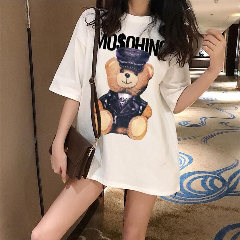 MYSTIQUE.ID-BAJU KAOS MOSHINO T-SHIRT LUCU DAN AESTHETIC